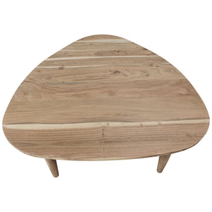 Solid Wood Center Table With Unique Triangular Shape