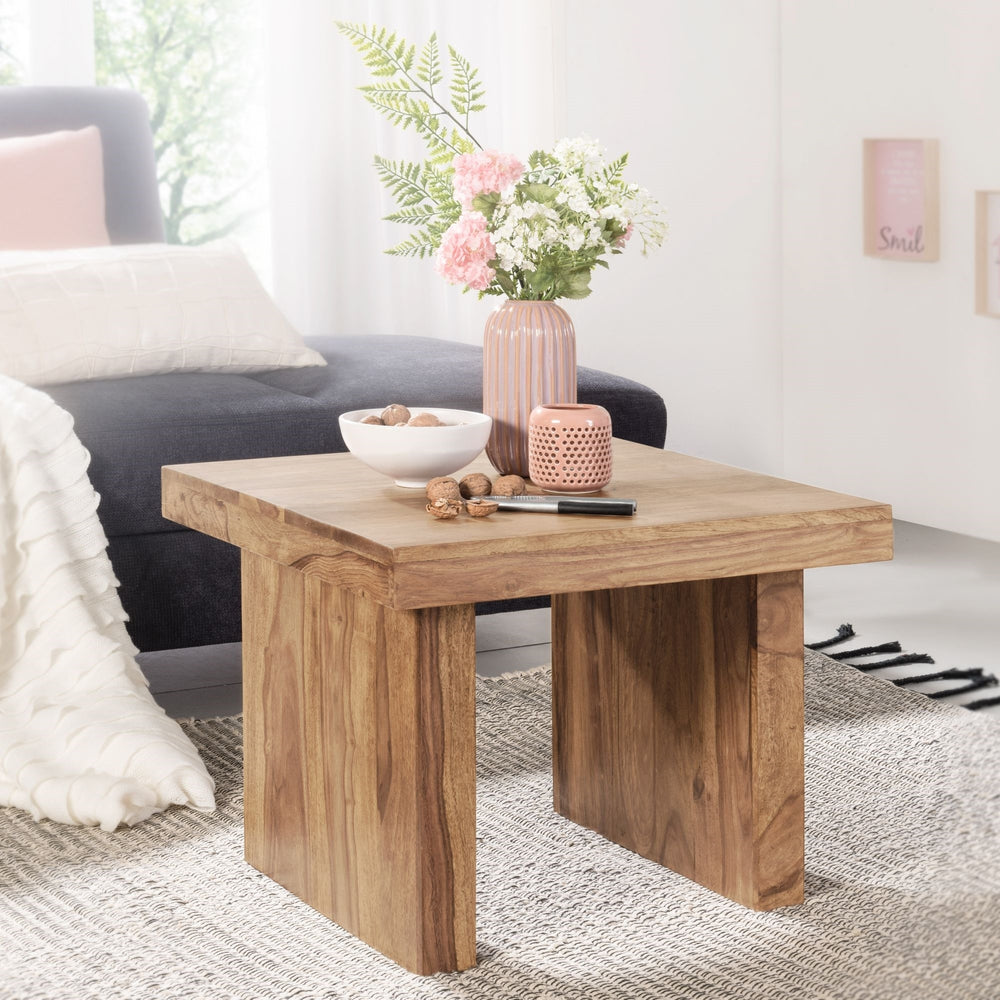 Solid Wood Sheesham Coffee Table Cum Side Table