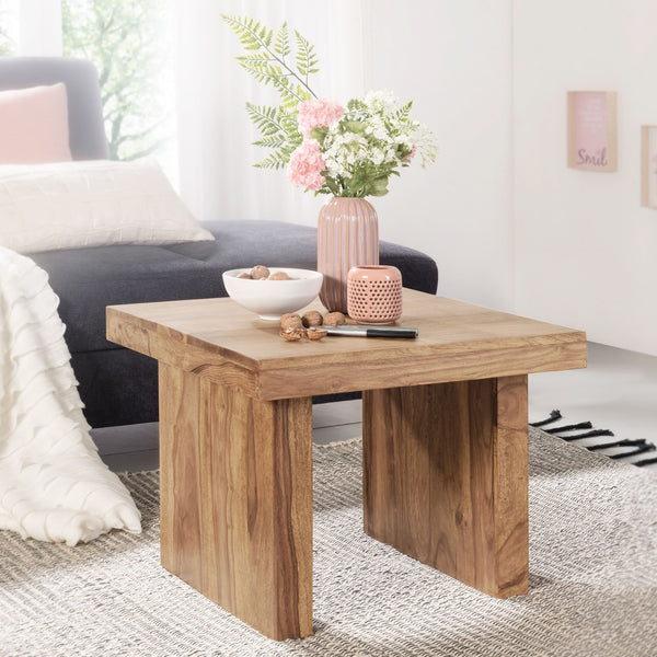Solid Wood Sheesham Coffee Table Cum Side Table