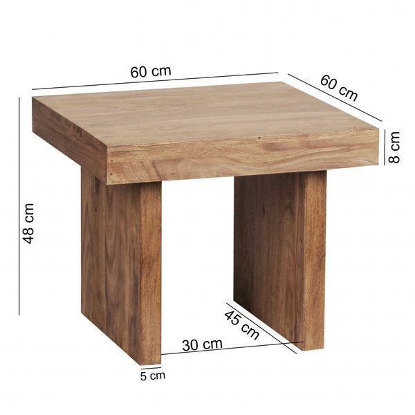Solid Wood Sheesham Coffee Table Cum Side Table