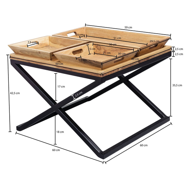 Freeman Solid Wood Side Table