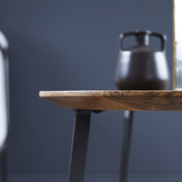Solid Wood And Iron Temis Side Table