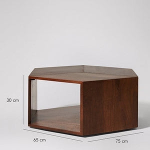 Solid Wood Osby Hexagonal Center Table