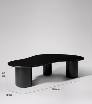 Hima Solid Wood Coffee Table in black Finish