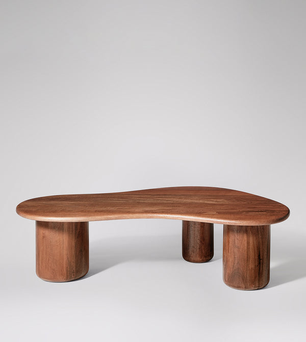 Hima Solid Wood Coffee Table in dark brown Finish
