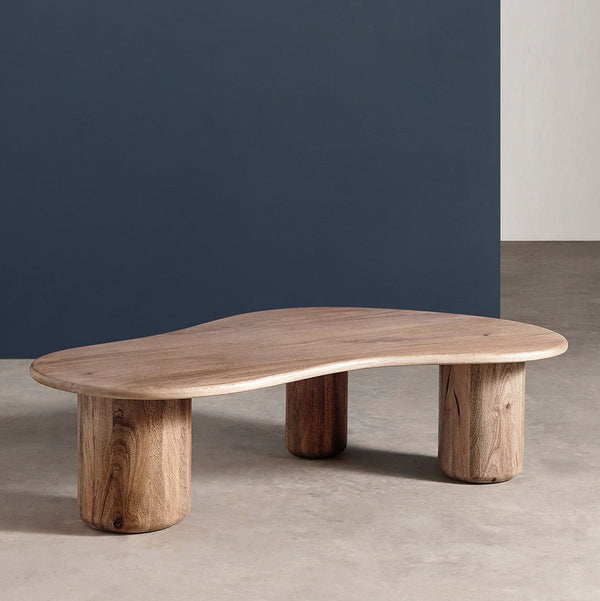 Hima Solid Wood Coffee Table in Natural Finish