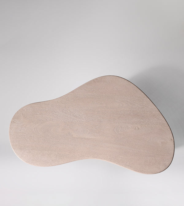 Hima Solid Wood Coffee Table in wood sandblasted grey Finish