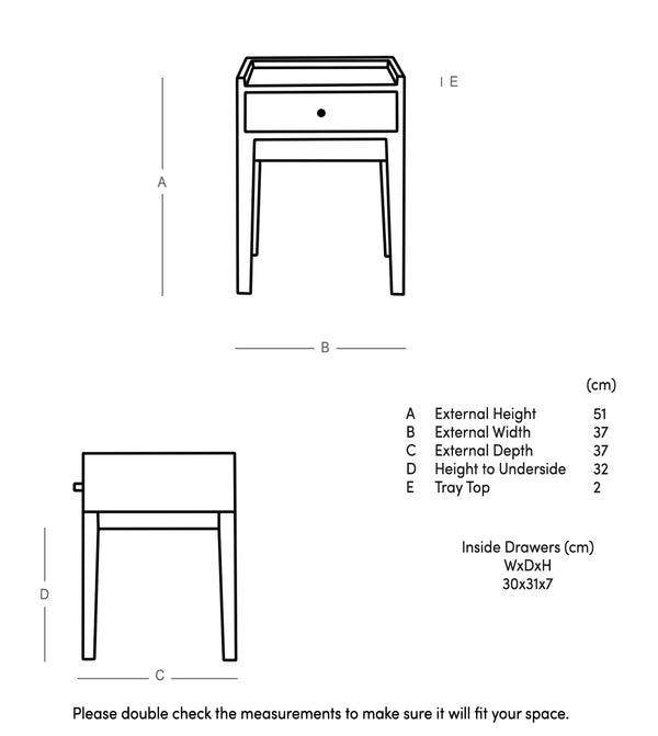 Harmful Solid Wood Bed Side Table in dark brown Finish