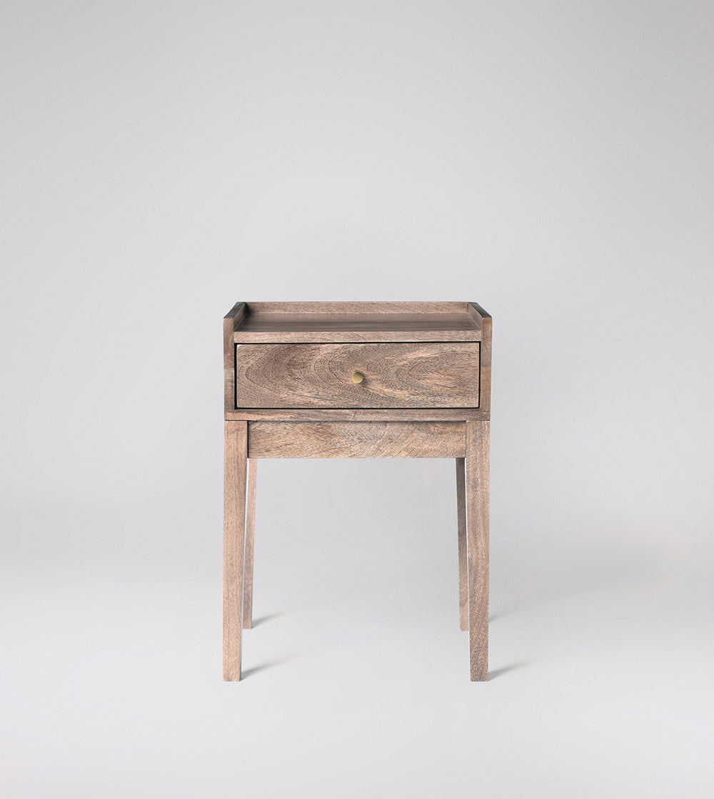 Harmful Solid Wood Bed Side Table in Natural Finish