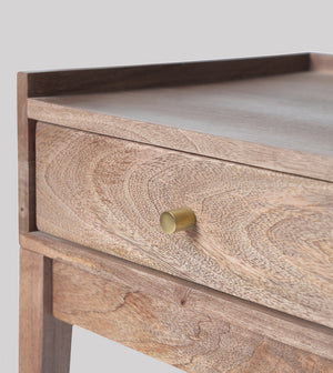 Harmful Solid Wood Bed Side Table in Natural Finish