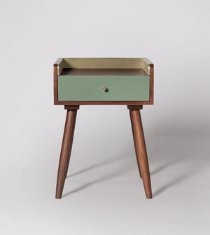 Punko Solid Wood Bed Side Table in light brown Finish