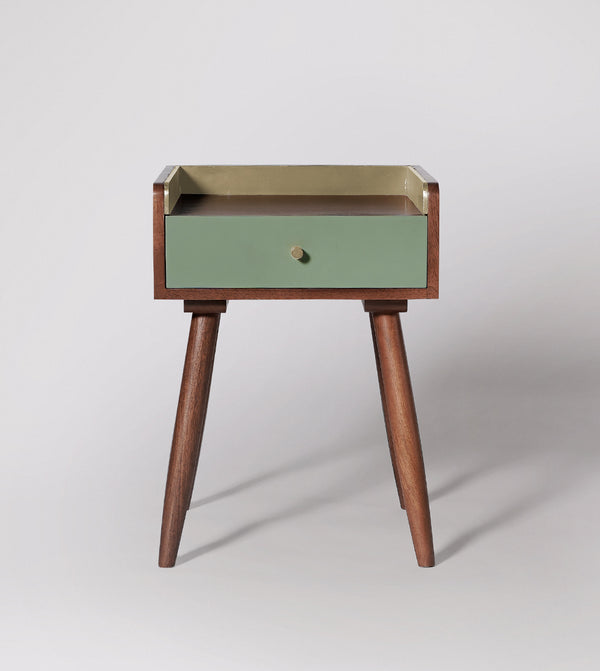 Punko Solid Wood Bed Side Table in light brown Finish
