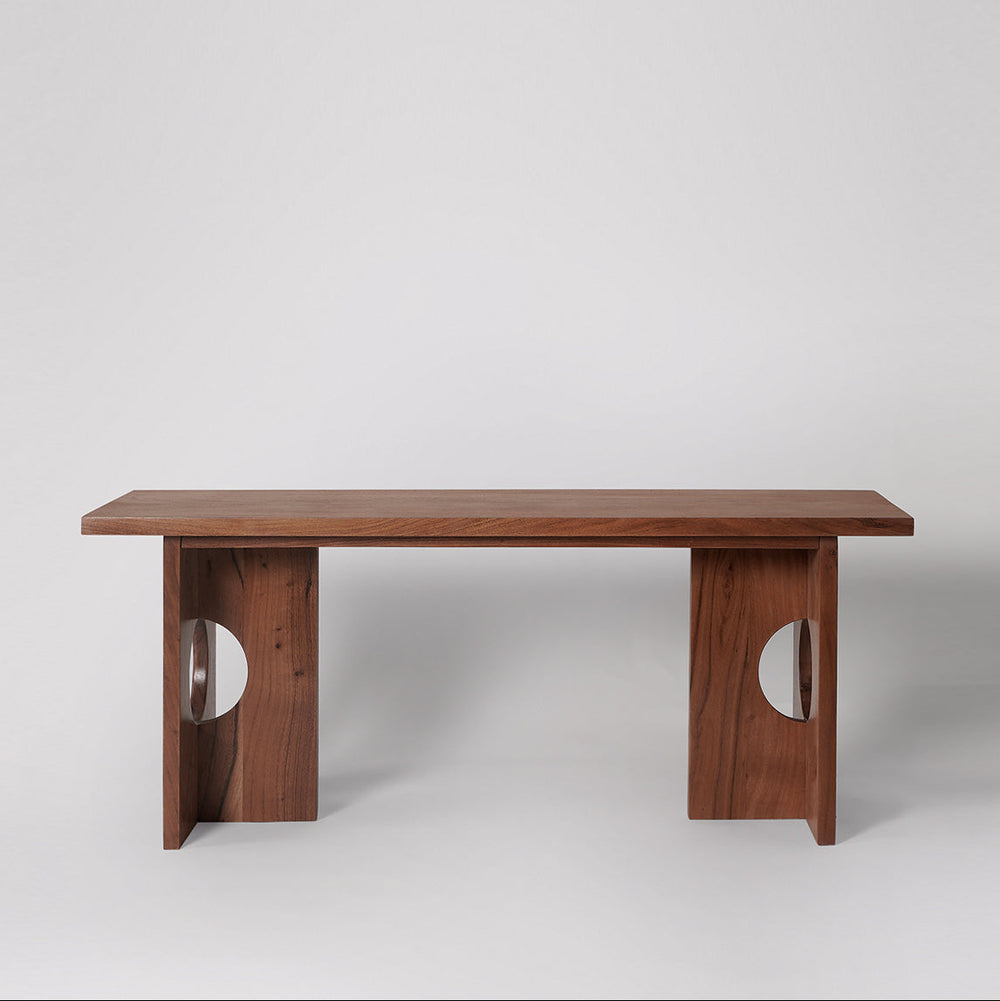 Born Solid Wood Bench in dark brown Finish