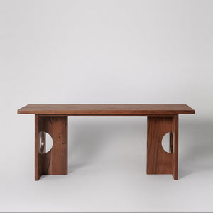 Born Solid Wood Bench in dark brown Finish