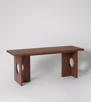 Born Solid Wood Bench in dark brown Finish