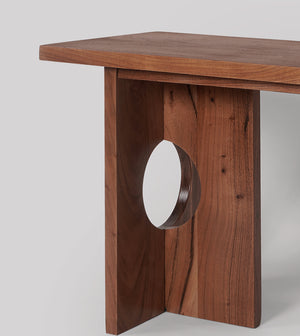 Born Solid Wood Bench in dark brown Finish