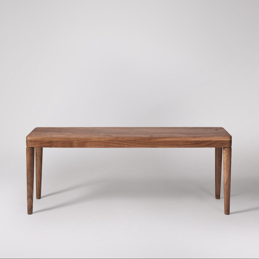 Jorn Solid Wood Bench in dark brown Finish