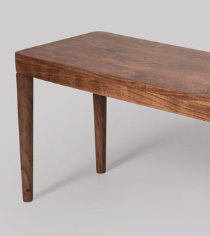 Jorn Solid Wood Bench in dark brown Finish
