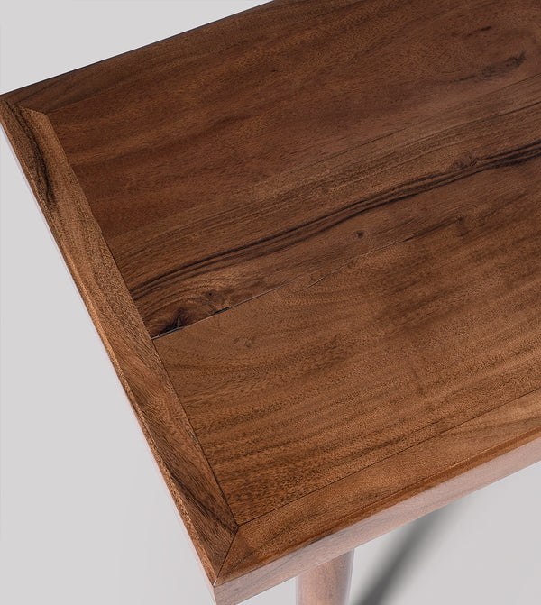 Burk Solid Wood Bench in Dark Brown Finish