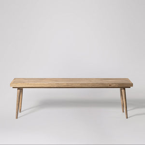 Burk Solid Wood Bench in Natural Finish