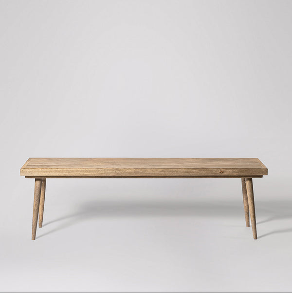 Burk Solid Wood Bench in Natural Finish