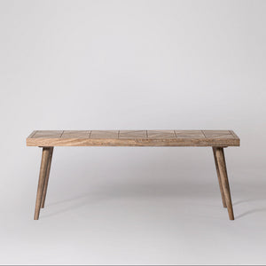 Leykey Solid Wood Bench in Natural Finish