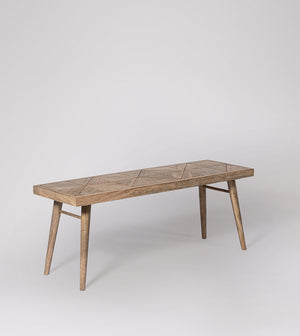 Leykey Solid Wood Bench in Natural Finish