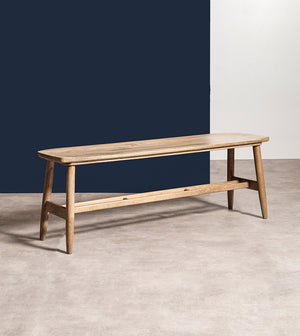 Norway Solid Wood Bench in Natural Finish
