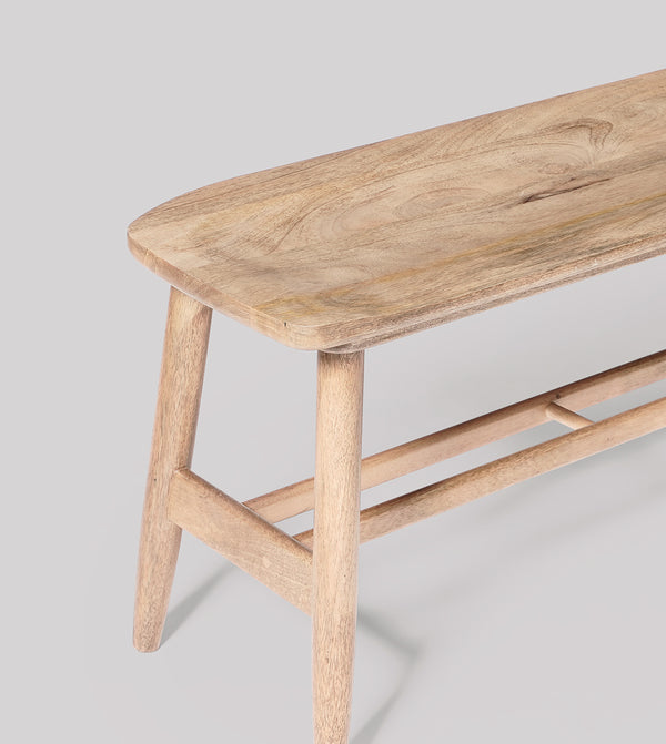 Norway Solid Wood Bench in Natural Finish