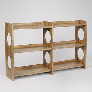 Pinky Solid Wood Book Shelf in Natural Finish