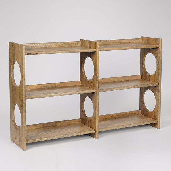 Pinky Solid Wood Book Shelf in Natural Finish