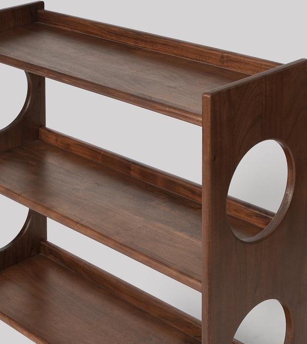 Pinky Solid Wood Book Shelf in dark brown Finish