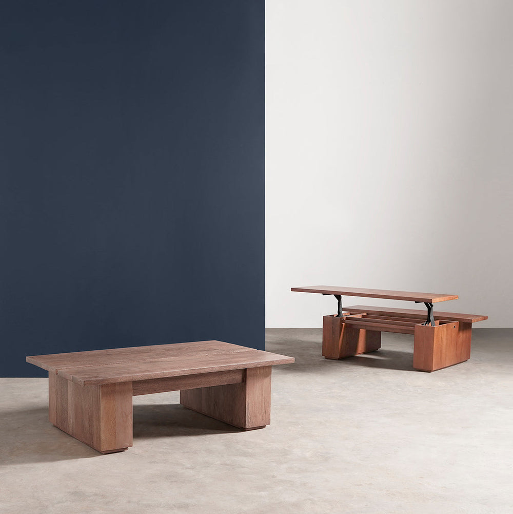 Paro Solid Wood Coffee Table in Natural Finish