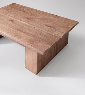 Paro Solid Wood Coffee Table in Natural Finish