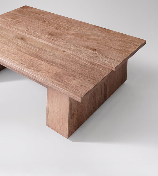 Paro Solid Wood Coffee Table in Natural Finish