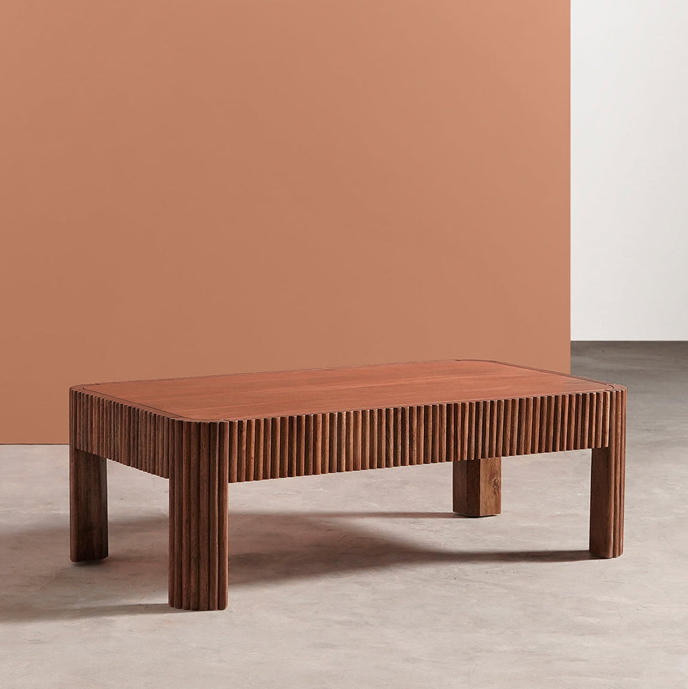 Bulbul Solid Wood Coffee Table in dark brown Finish