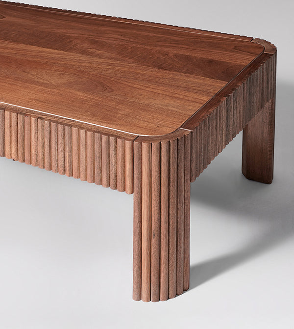 Bulbul Solid Wood Coffee Table in dark brown Finish