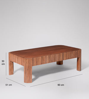Bulbul Solid Wood Coffee Table in dark brown Finish