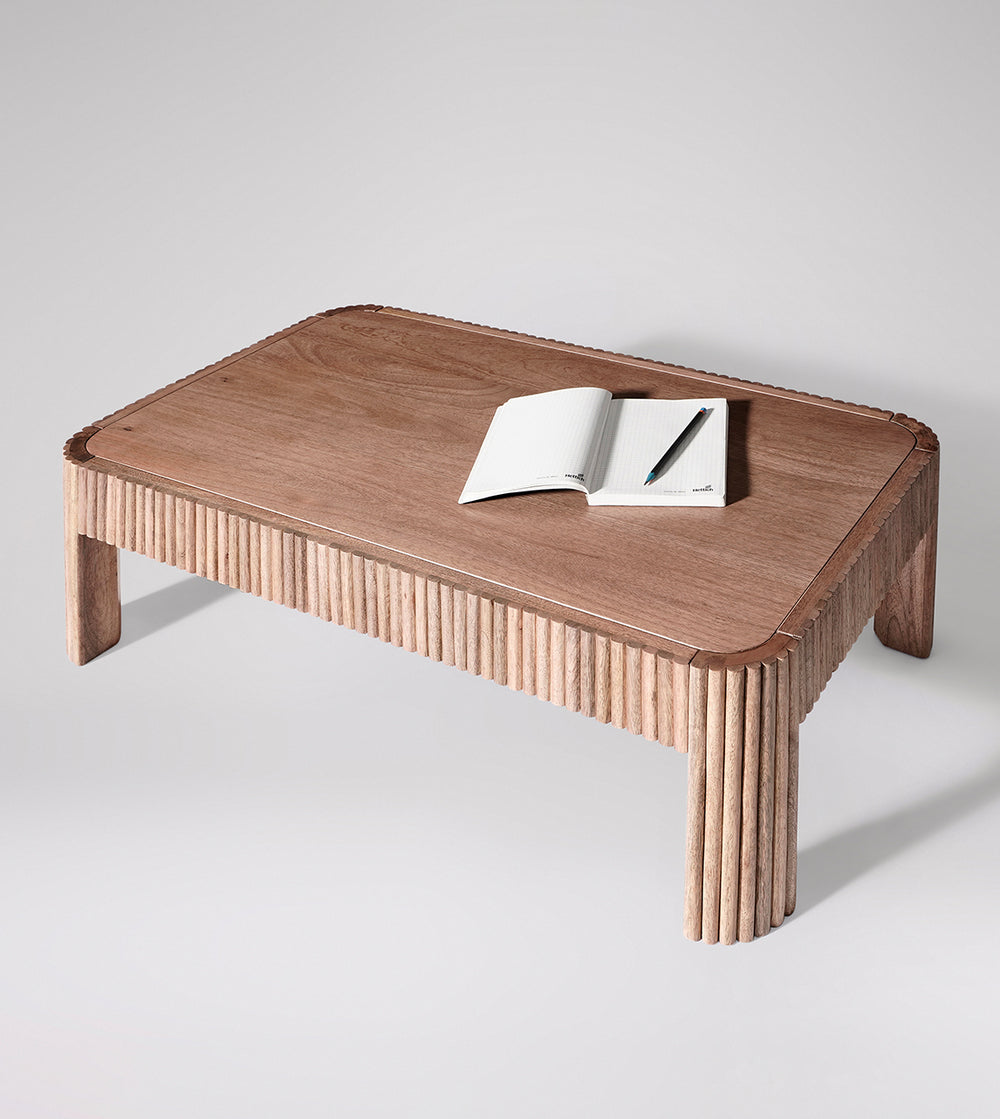 Bulbul Solid Wood Coffee Table in Natural Finish
