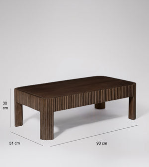 Bulbul Solid Wood Coffee Table in tobbacco-stained Finish