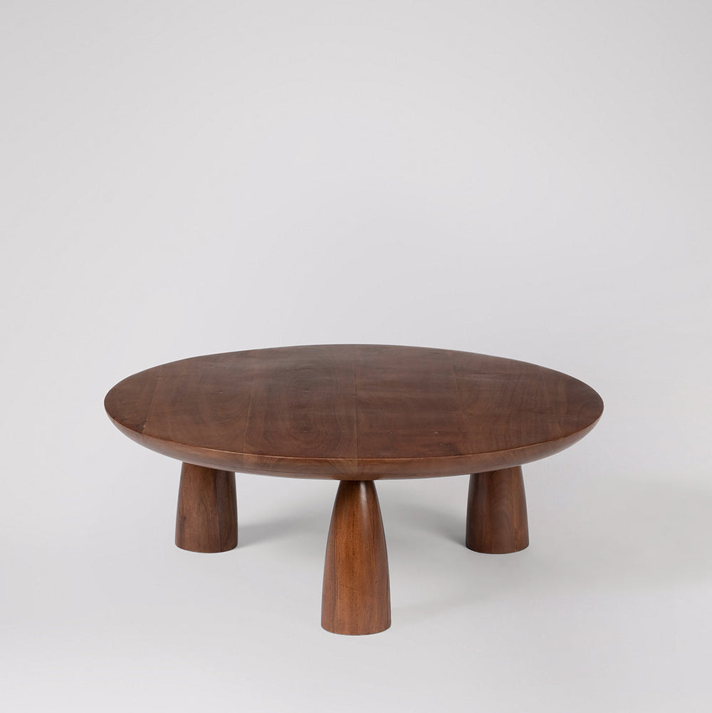 Tiffey Solid Wood Coffee Table in dark brown Finish