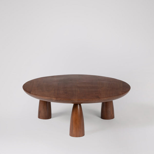 Tiffey Solid Wood Coffee Table in dark brown Finish
