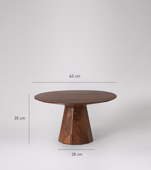 Tiffey Solid Wood Coffee Table in dark brown Finish