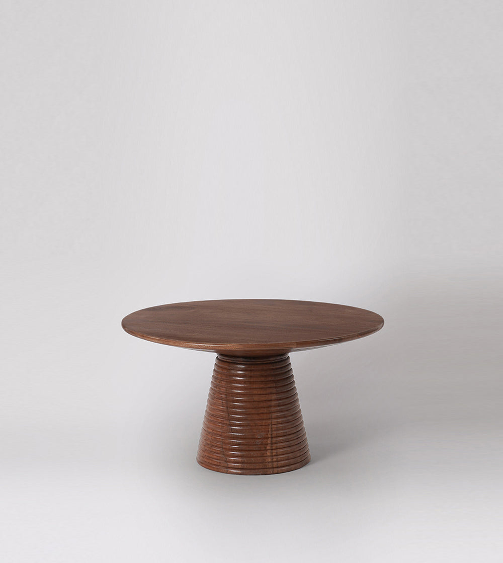 Tiffey Solid Wood Coffee Table in Dark Brown Finish