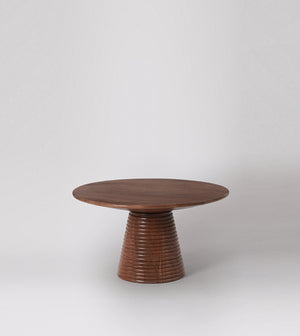 Tiffey Solid Wood Coffee Table in Dark Brown Finish