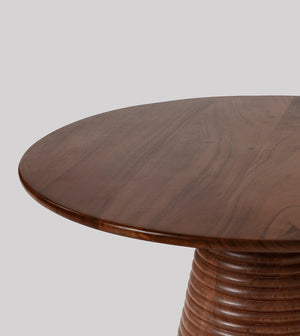 Tiffey Solid Wood Coffee Table in Dark Brown Finish
