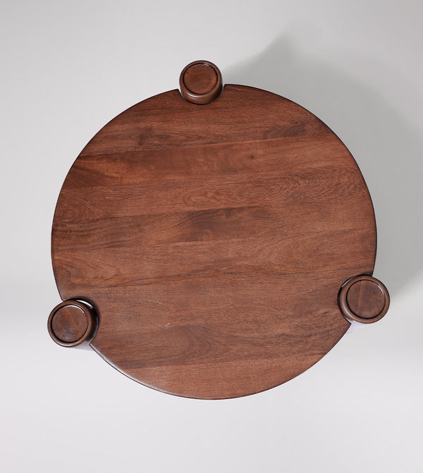 Wellc Solid Wood Coffee Table in Dark Brown Finish