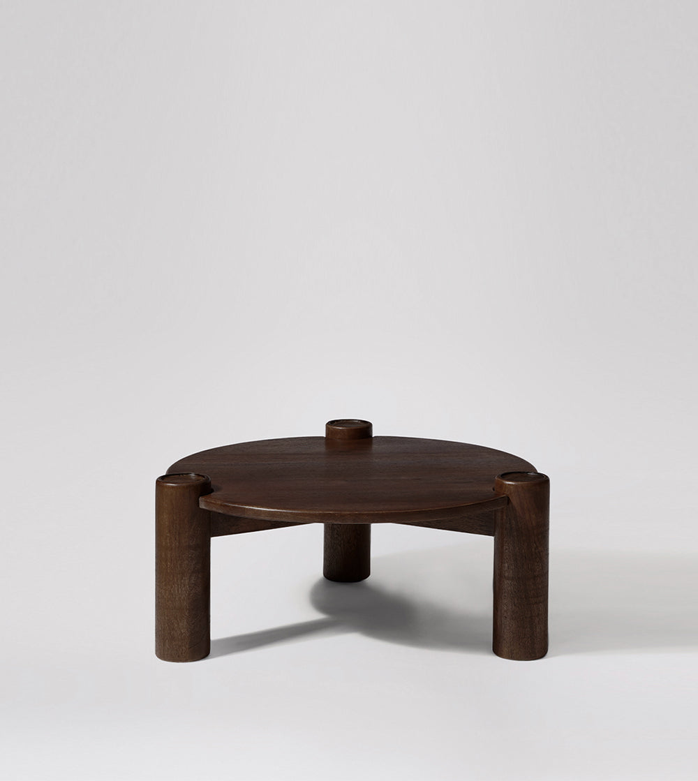 Wellc Solid Wood Coffee Table in tobacco-stained Finish