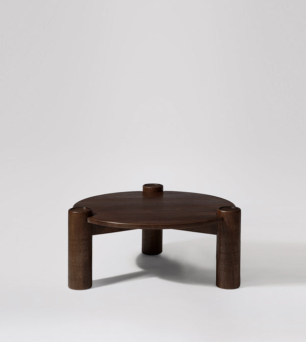 Wellc Solid Wood Coffee Table in tobacco-stained Finish