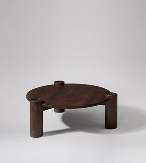 Wellc Solid Wood Coffee Table in tobacco-stained Finish
